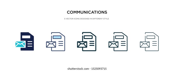 communications icon in different style vector illustration. two colored and black communications vector icons designed in filled, outline, line and stroke style can be used for web, mobile, ui