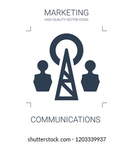 communications icon. high quality filled communications icon on white background. from marketing collection flat trendy vector communications symbol. use for web and mobile