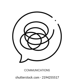 communications icon. Linear style sign isolated on white background. Vector illustration