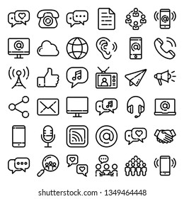 Communications Icon Set - Shutterstock ID 1349464448