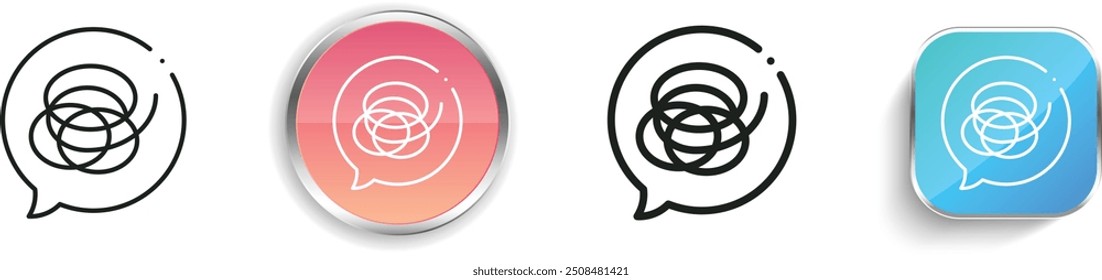 communications icon. Thin Linear, Regular and Button Style Design Isolated On White Background