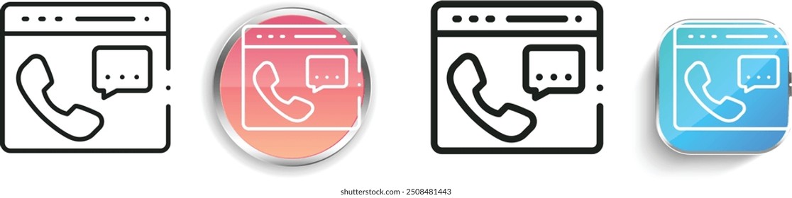 communications icon. Thin Linear, Regular and Button Style Design Isolated On White Background
