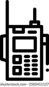 icono de comunicaciones. Diseño De Estilo Lineal Delgado Aislado Sobre Fondo Blanco