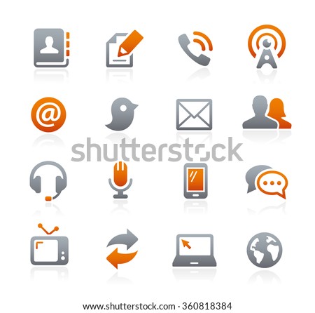 Communications Icons // Graphite Series