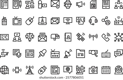 Communications icons High-Quality Vector Icons Collection with Editable Stroke. Ideal for Professional and Creative Projects.