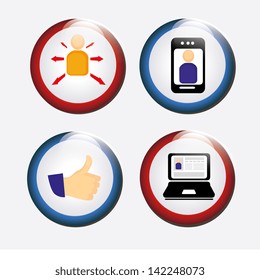 communications icons over white background vector illustration