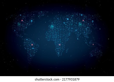 Communications Network Map World Stock Vector (Royalty Free) 2177931879 ...