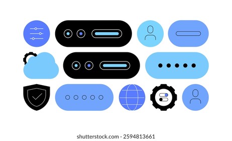 Communications and networking. Web banner, presentation slide, wallpaper. Flat illustration. Vector file.