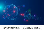 Communications satellite in space orbit earth. Satellite antenna broadcasting digital radio or satellite TV signal. Abstract technology background. Future concept.