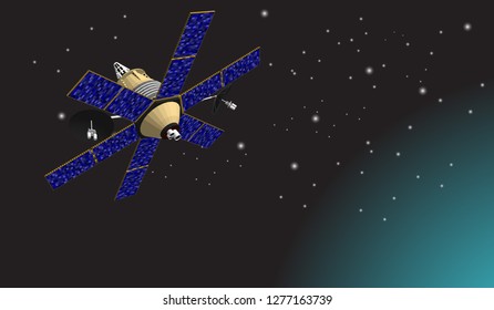Communications satellite vector 