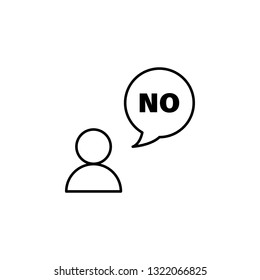 communications, speech bubble icon. Element of quit smoking for mobile concept and web apps icon. Thin line icon for website design and development
