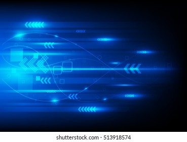 
Communications technology, high speed vector arrow background electronics.