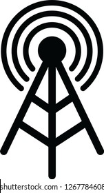 Communications tower icon, antenna icon - Vector