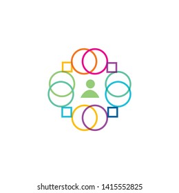 Communications vector logo. Community logo. Group of people icon