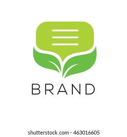 Communications vector logo design template. Speech bubble illustration. Chat icon