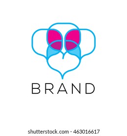 Communications vector logo design template. Speech bubble illustration. Chat icon