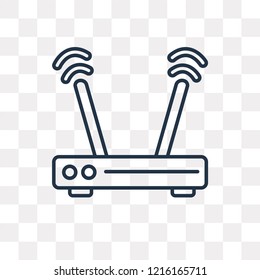 Communications vector outline icon isolated on transparent background, high quality linear Communications transparency concept can be used web and mobile