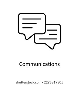 vector de comunicaciones    iconos de esquema. Material gráfico simple