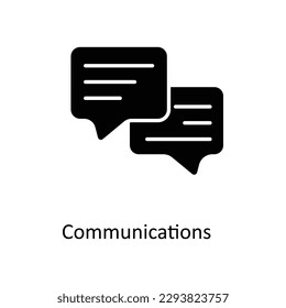 communications Vector    Solid Icons. Simple stock illustration stock