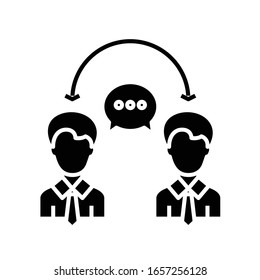 Communicative skills black icon, concept illustration, vector flat symbol, glyph sign.