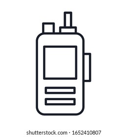 communicator radio military force line and fill style icon vector illustration design