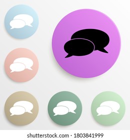 communion badge color set. Simple glyph, flat vector of web icons for ui and ux, website or mobile application