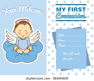 communion boy. space for text