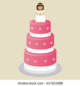 Communion Cake for Girl