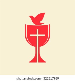 Communion Chalice And Dove