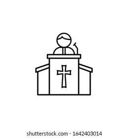 Communion, Christianity icon. Simple line, outline vector religion icons for ui and ux, website or mobile application