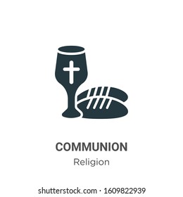 Communion glyph icon vector on white background. Flat vector communion icon symbol sign from modern religion collection for mobile concept and web apps design.