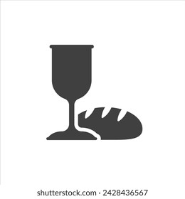 Communion icon. Easter symbol. Isolated on a white background