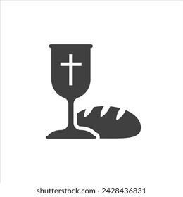 Communion icon. Easter symbol. Isolated on a white background