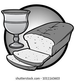 Communion Icon Illustration - A vector cartoon illustration of a Communion Icon.