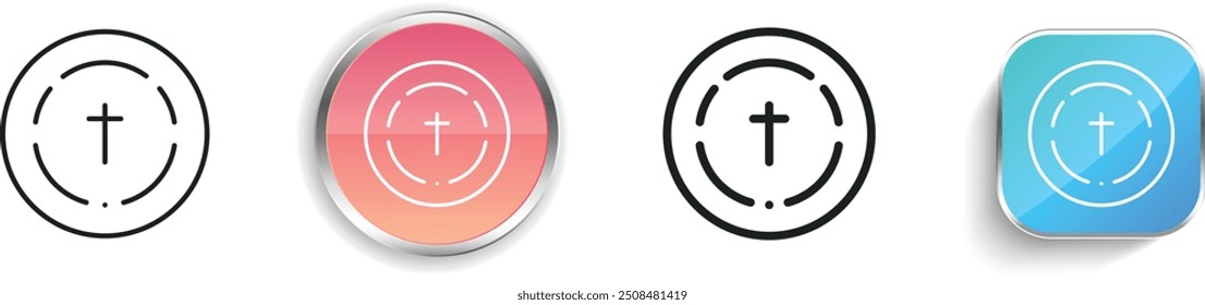 communion icon. Thin Linear, Regular and Button Style Design Isolated On White Background