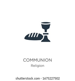 Communion icon vector. Trendy flat communion icon from religion collection isolated on white background. Vector illustration can be used for web and mobile graphic design, logo, eps10