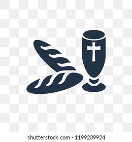 Communion vector icon isolated on transparent background, Communion transparency concept can be used web and mobile