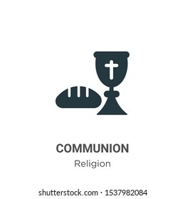 Communion vector icon on white background. Flat vector communion icon symbol sign from modern religion collection for mobile concept and web apps design.