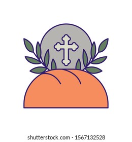 Communion wafer and bread design, religion christianity god faith spirituality belief pray and hope theme Vector illustration