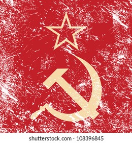 Communism CCCP - Soviet union retro flag