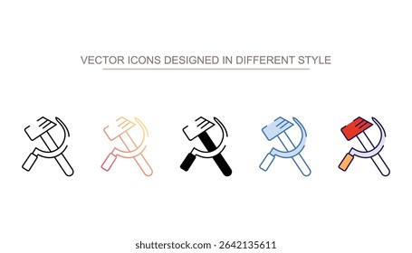 Communism icon design with white background stock illustration