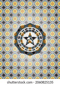 kommunistische Ikone im arabischen Stil. arabische Dekoration. 