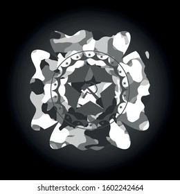 communism icon on grey camo texture