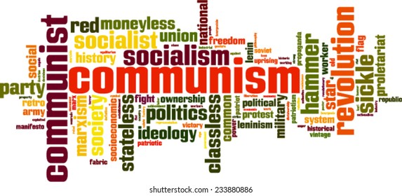Communism word cloud concept. Vector illustration