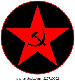 Communist Star Icon, Vector Illustration.