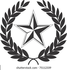 Communist  Star And Laurel Wreath