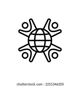 Communities and Network icon in vector. Logotype