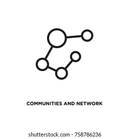 Communities and network vector icon
