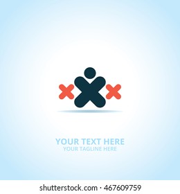 Community abstract emblem, design concept, logo, logotype element for template.