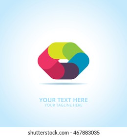 Community abstract emblem, design concept, logo, logotype element for template.